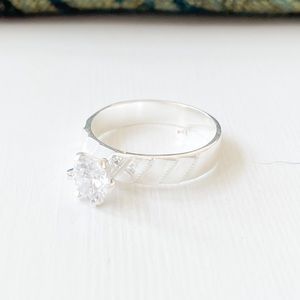 Solitaire Silver 925 Ring